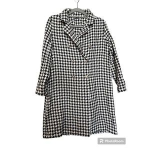 Shein Houndstooth coat‎ size M